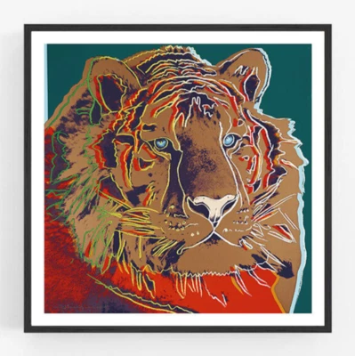 Andy Warhol - Cartel impreso giclee portafolio de especies en peligro de extinción de tigre siberiano Foto 1 de 4