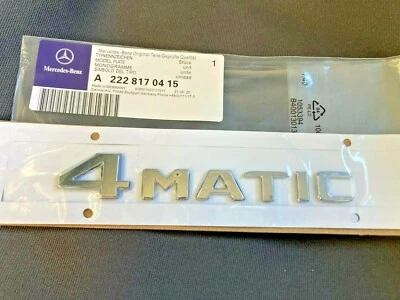 Adhesivo insignia emblema maletero trasero letras cromadas mercedes-benz 4matic Foto 1 de 2