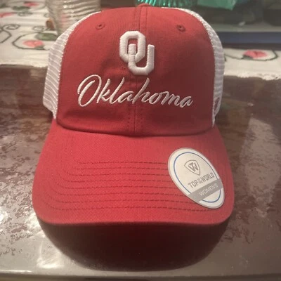 Top of the World Women Oklahoma Sooners Red Adjustable Trucker Hat Size OSFM NWT - Image 1 of 4