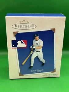 2003 Hallmark At The Ballpark Ornament Jason Giambi New York Yankees NEW IN BOX - Picture 1 of 7