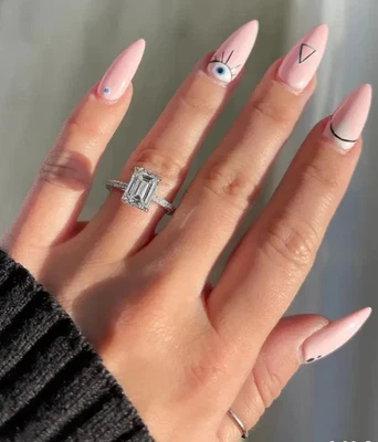 Emerald Cut 3ct IGI Certified Lab Grown Diamond Wedding Ring 950 Platinum - Image 1 of 4