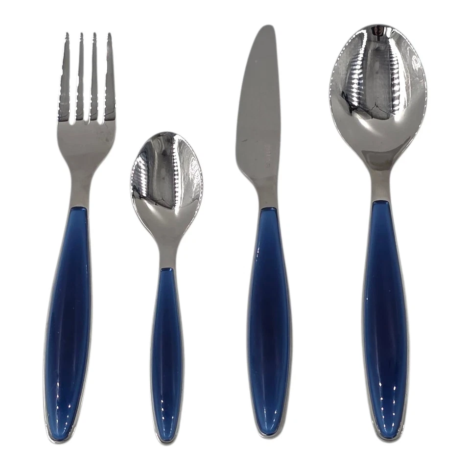 Guzzini Feeling Besteckset 24-teilig Mediterranen Blau Edelstahl 18/10 Designer - Bild 1 von 2