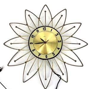 Reloj de Pared Vintage Starburst Atomic MCM | Reloj Lux Robertshaw No Funciona ¡LEER! - Imagen 1 de 12