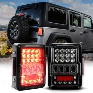 2PC LED Tail Lights Brake Reverse Lamps Plug&Play For Jeep Wrangler JK JKU 07-18 - Picture 1 of 14