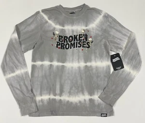 Zumiez Broken Promises Cupids Skeleton Long Sleeve Tie Dye Graphic Tee Size S - Picture 1 of 22