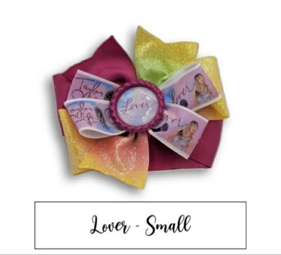 Taylor Swift HairBow LOVER Album Small 5" Hair Bow Handmade USA Bowin Crazy NEW - Image 1 of 4