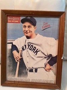 Police Gazette Original Vintage Poster Lou Gehrig New York Yankees Baseball - Picture 1 of 5