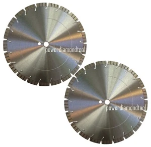 2 Stück - 14 Zoll 15 mm Turbo Beton Ziegel Block Fertiger Stein Schiefer Diamant Sägeblatt - BESTES - Bild 1 von 2
