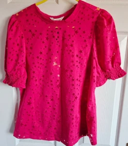 Love and Roses Gr. M Damenbluse rosa Sternen Kurzarm neu mit Etikett - Bild 1 von 6