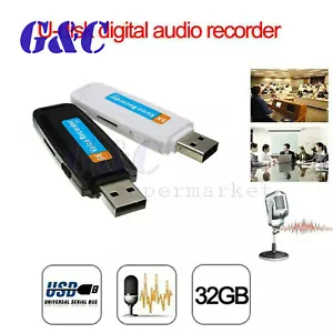Mini USB Digital Pen Audio Voice Recorder Dictaphone 32GB Flash Drive U-Disk - Picture 1 of 20