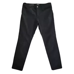 LOFT Corduroy Jeans Womens Size 31/12 Black Super Skinny Stretch Lightweight - Picture 1 of 5