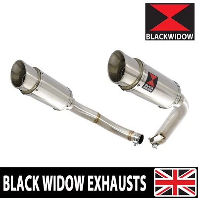 CBF 1000 2006-2011 Twin Exhaust Silencers 200mm Round Stainless 200SS - Image 1 of 4