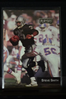 1993 Playoff #107 Steve Smith Raiders Football Card NMT-MT - Image 1 of 2
