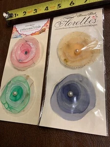 (2) Florettes de tela de pétalos de princesa de Webster's Pages nuevas en paquete - Imagen 1 de 3