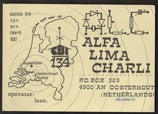 QSL CARD "Alfa Lima Charli,Leen,79",Netherlands/Holland(Q4463)