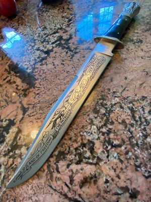 Faca Bowie Fixa Vintage Parker Cut Co. Tak Fukuta Seki Japão Autodefesa Búfalo - Imagem 1 de 4