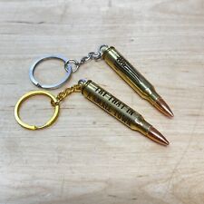 Try That In A Small Town Bullet Keychain Stylish w/ Gold or Silver Chain
