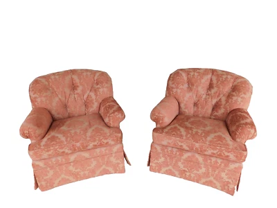 Sherrill 家具塔夫特背裙式躺椅 - 一对 — 第 1/4 张图片