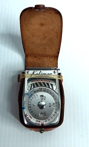 Medidor de exposición para cámara Kalimar vintage modelo A-1 81M estuche de cuero original - Imagen 1 de 11
