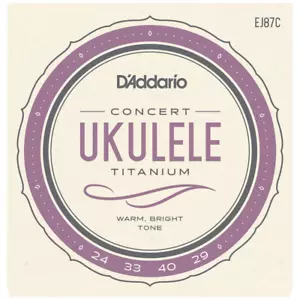 D'Addario EJ87C Titanium Ukulele Strings, Concert - Picture 1 of 3