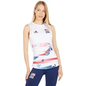 USA Volleyball Adidas White Olympic Team PrimeBlue Jersey Women's MEDIUM NWT - Picture 1 of 16