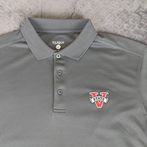 Valdosta State Blazers Polo Shirt Clique Short Sleeve Gray Short Sleeve Men Larg Cover