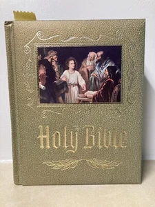 KJV Family Holy Bible Heirloom Red Letter Edition Illustrated 1971 Vintage Large - Picture 1 of 24