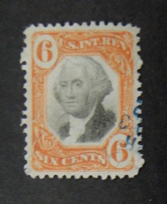 US Revenue Stamp R138 6c 1872 3rd Issue #2 - Image 1 of 2