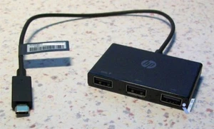 USB-C an USB-A  mit 2x USB 3.0 1x USB 2.0 Hub für HP Geräte # Z8W90AA - Bild 1 von 1