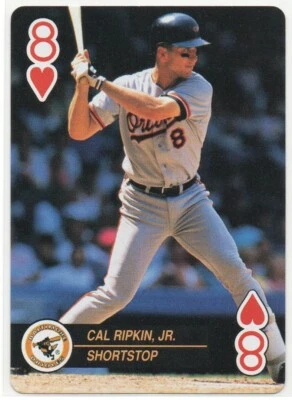 Cal Ripken 1992 U.S. Playing Cards All-Star #8H Baltimore Orioles Hall of Fame 2 - Image 1 of 2