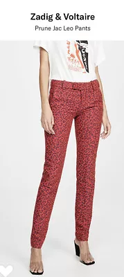 Pantalones Zadig Voltaire Prune Jac Leo Passion Nuevos con Etiquetas $298 Talla 34 2 Agotados  Foto 1 de 4