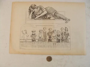 Antique 1911 Peter Haverly Brooks Folk Art Calligraphy Drawing 2 - Picture 1 of 10