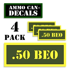 Ammo Can Labels 50 BEO Ammunition Ammo Can Stickers BEOWULF decals 4 pack 3"  AG - Picture 1 of 2