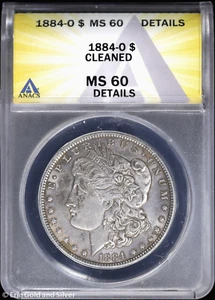 1884-O $1 Morgan Silver Dollar ANACS MS 60 Details | Uncirculated UNC - Picture 1 of 4