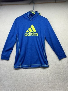 Adidas Blue  Hoodie Shirt Size XL 18/20 Youth Climalite - Picture 1 of 7