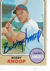 BOBBY KNOOP 1968 TOPPS #271 FIRMADO - CALIFORNIA ANGELS - Imagen 1 de 1