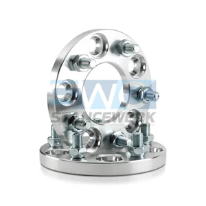 SWE 2pc Wheel Spacers Adapters 5x114.3 12X1.25 Thread 15mm 0.59 inch Thick - Picture 1 of 5