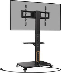 Mobile TV Stand with Power Outlet, Tilt & Swivel Rolling TV Cart for 32 to 65... - Picture 1 of 1