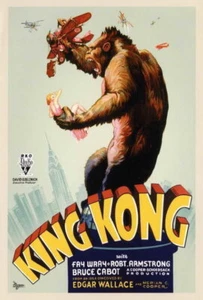 Poster stampa decorazione parete 68014 King Kong film Fay Wray Bruce Cabot - Foto 1 di 7