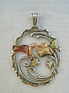 Vintage Damen Anhänger - Silber & Gold Kolibri Design - 4 cm - Coleman Co - Bild 1 von 6