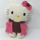 Hello Kitty Stuffed Plush Pink Coat Polka Dot Dress 10"