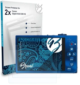 Bruni 2x Protective Film for Canon Digital IXUS 500 HS Screen Protector - Picture 1 of 8
