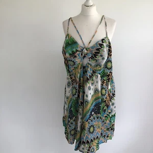 Anthropologie Plus Cover Up Dress Beach Size 3X Green Multicoloured Cut Out NWT - Picture 1 of 24
