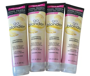 John Frieda Go Blonder Lightening Shampoo 10oz Lot of 4 Value Size Paraben Free - Picture 1 of 6