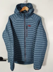 Outdoor Research Mens Large Verismo Hooded Down Jacket Blue Full Zip (Read Desc) - Picture 1 of 8