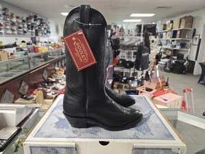 Boulet Soft Cowgirl Boots Size 7 M Classic Black - Picture 1 of 8