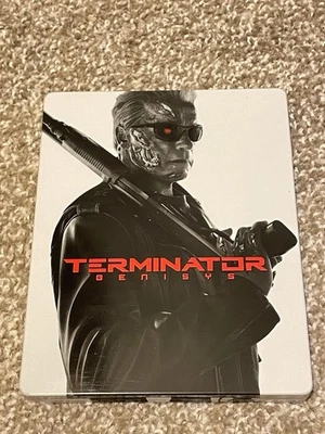 Terminator Genisys Blu-ray + DVD 2015 Steelbook Arnold Schwarzenegger MINT DISCS - Image 1 of 4