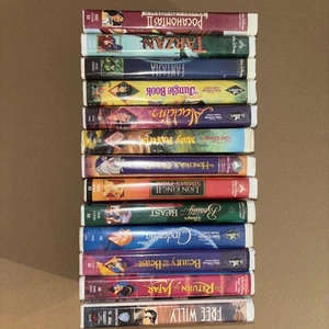 Disney VHS Lot 13 Tapes Black Diamond Collection Excellent - Picture 1 of 10