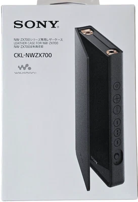 Sony CKL-NWZX700 Leather Flip Case for NW-ZX707 Walkman, Black - Image 1 of 2