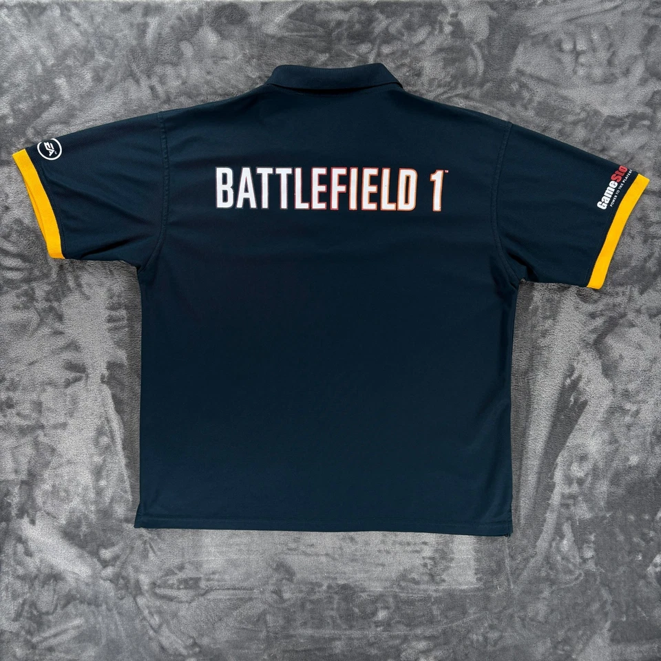 Battlefield 1 GameStop EA Dice Promo Polo Shirt XL Employee Uniform Gamer - Image 1 of 4